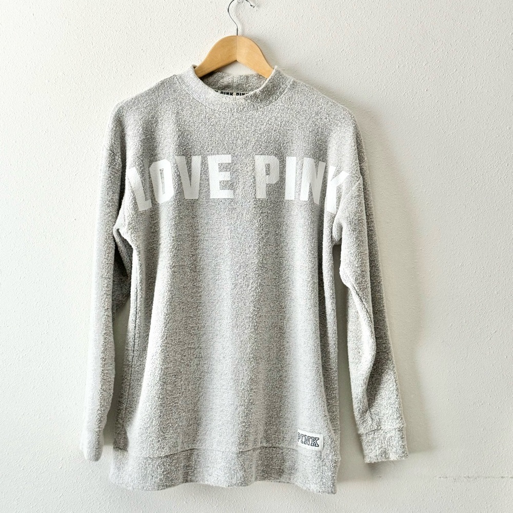 Victoria’s Secret PINK tunic mock neck long sleeve campus crew